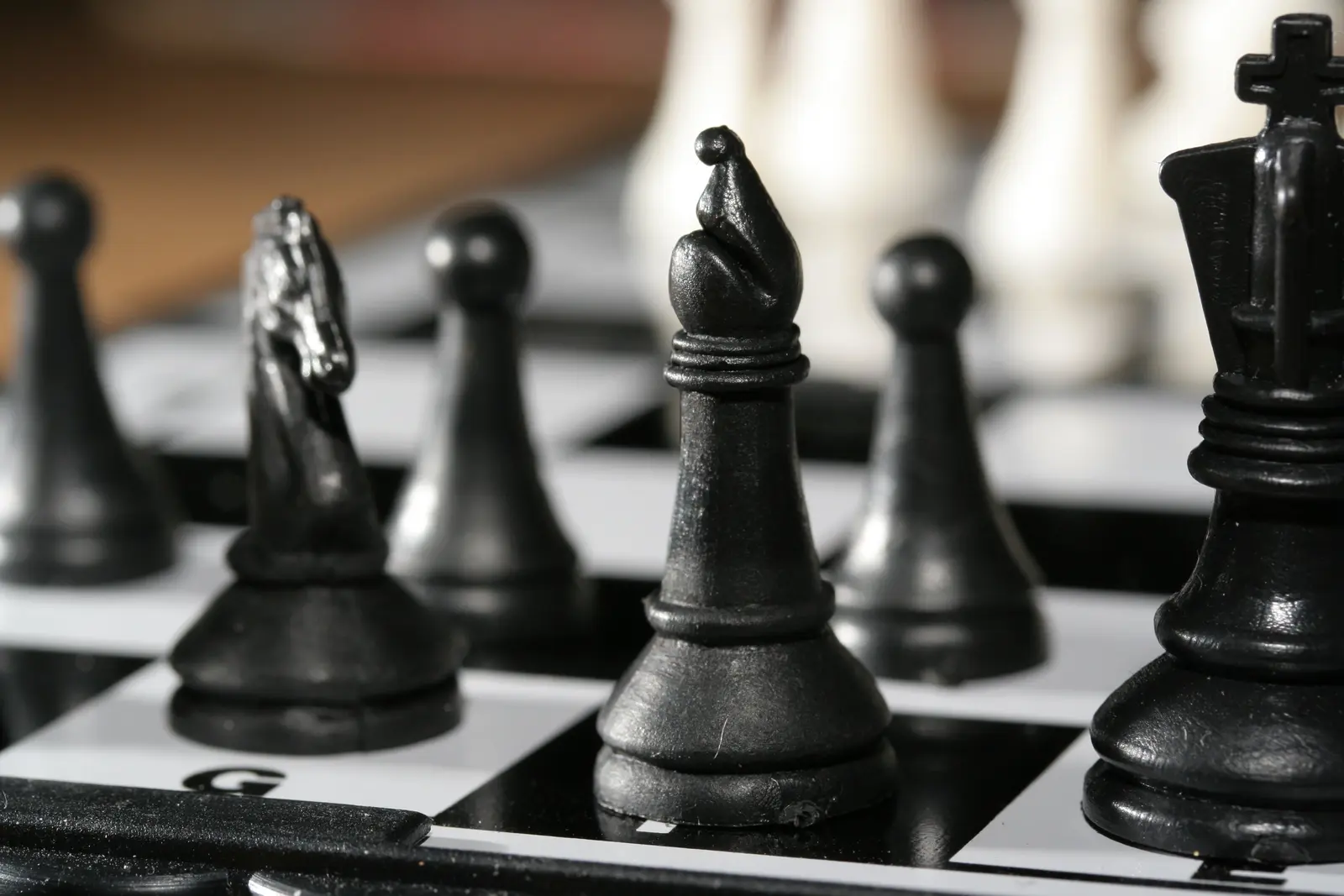 A bishop chess piece. che (production: Nolanus, lighting assistance: Danny B.), CC BY-SA 2.5 <https://creativecommons.org/licenses/by-sa/2.5>, via Wikimedia Commons